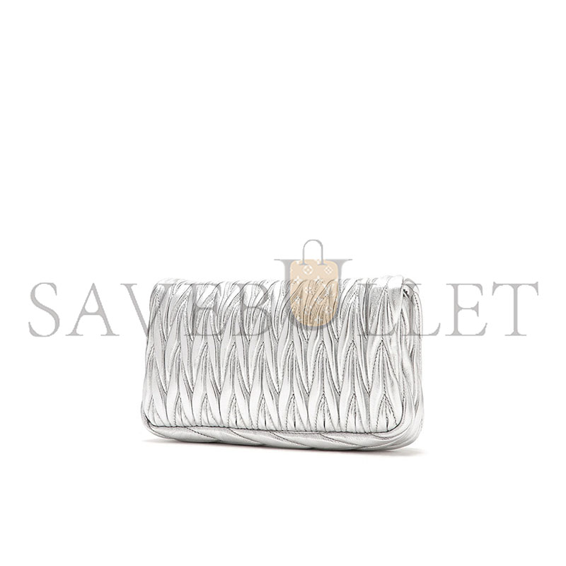 MIU MIU SMALL SOFT LEATHER BAG WITH A QUILTED EFFECT 5BP086 (18*9.5*4cm)